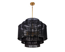 Sunpan 111705 - Alyssa Chandelier - Black Jute